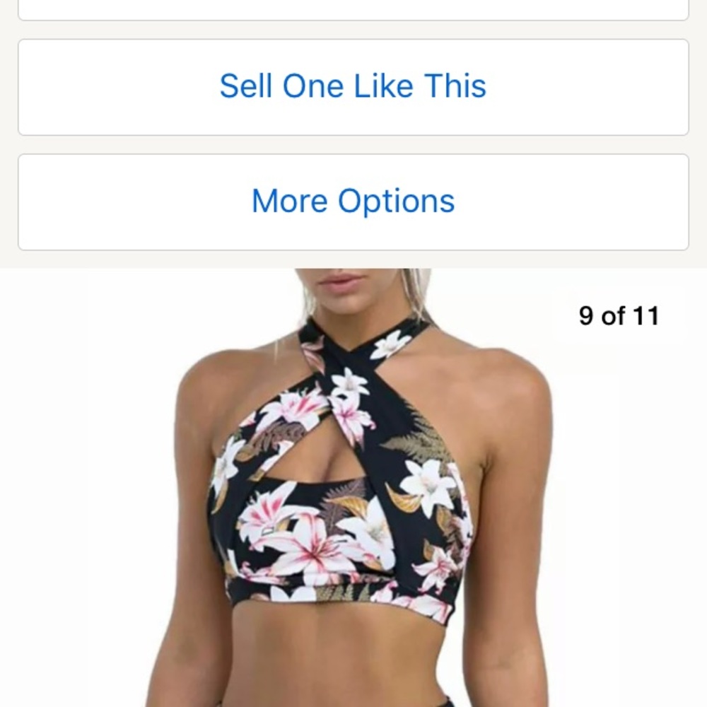 Sports bra flowered x l